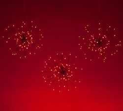 Starburst Lit LED Hanging Branches - Set of 3
