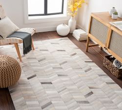 Travers Handcrafted Cow Hide Mixed Media Rug