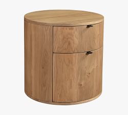 Klint 2-Drawer Round Nightstand (19")