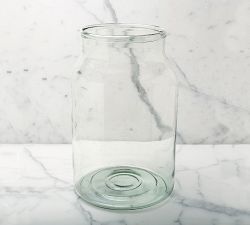 Recycled Glass Mason Jar Vase with Bee Stamp Collection