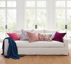 Willow Embroidered Lumbar Pillow Cover