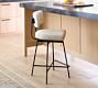 Maison Upholstered Swivel Stool