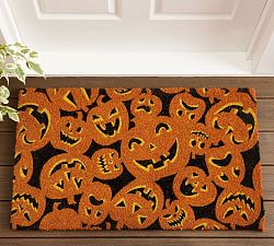 Tossed Jack-o-Lantern Doormat