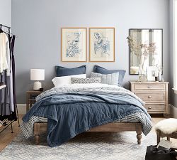 Birds In Blue Framed Paper Print