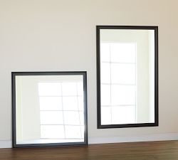 Custom Wood Framed Wall Mirror, Beveled Profile