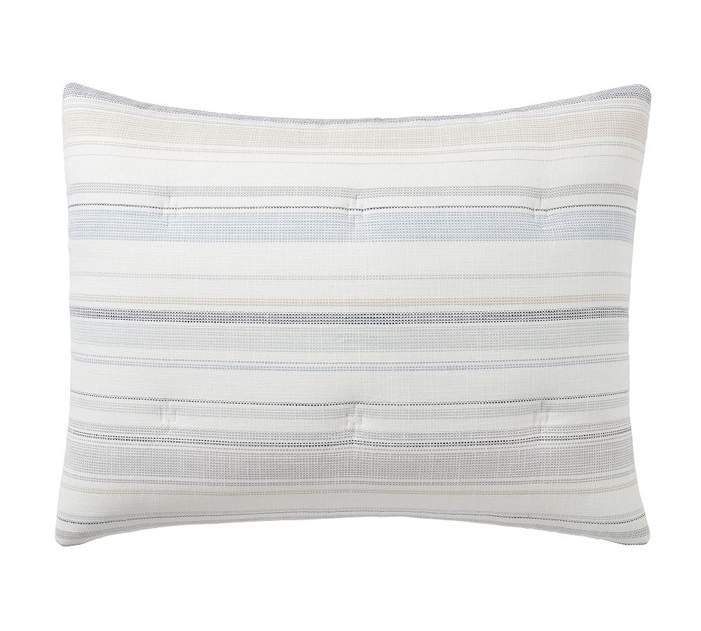 Clayton Striped Comforter - Blue, Standard, Set of 2