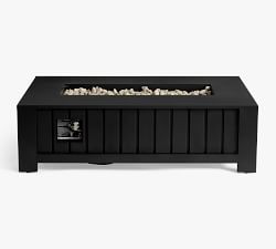 Malibu Metal Rectangular Fire Pit Table with Lid Cover (50")