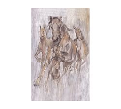 Wild Horse Study Painting by Lauren Herrera