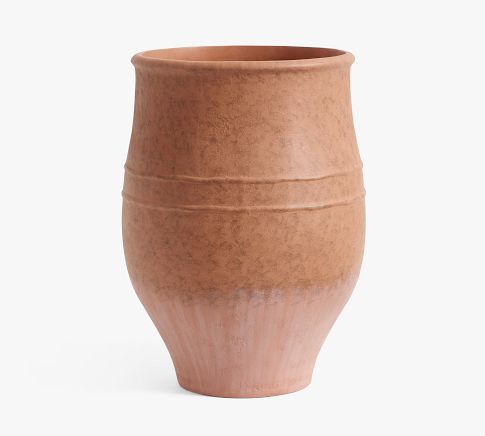 Sienna Fibrestone Planter, Tall - Terracotta