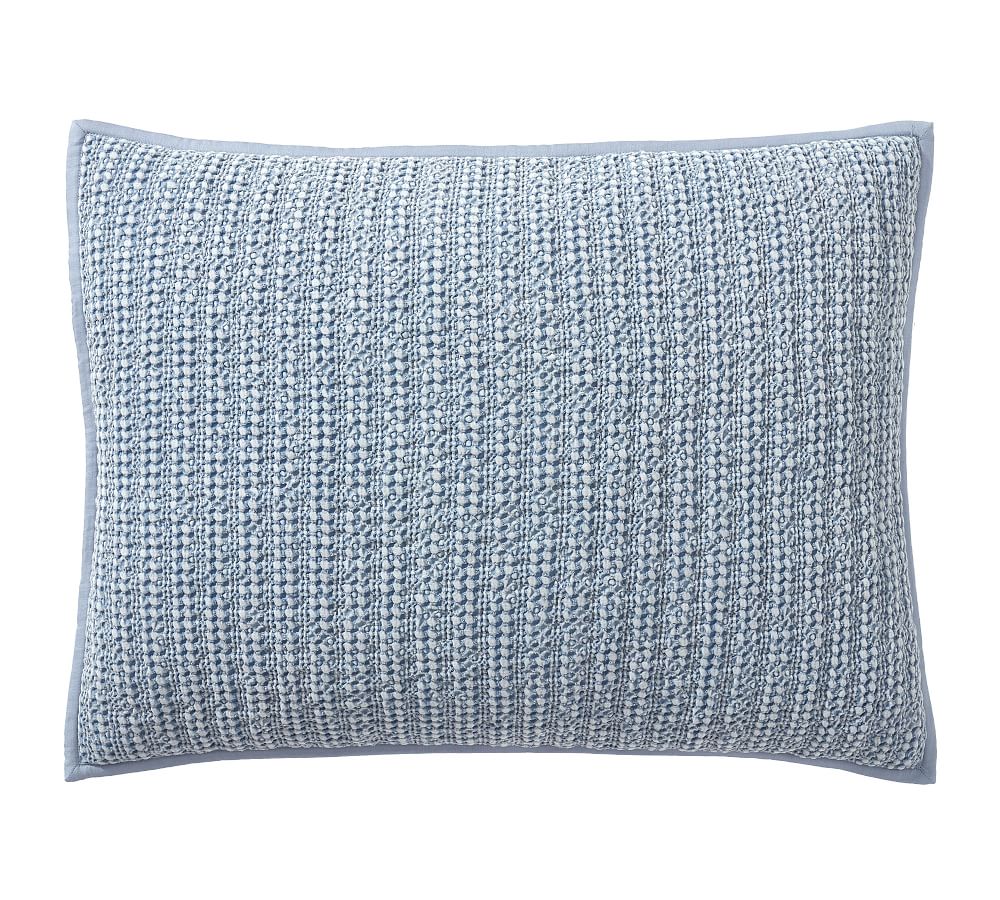Honeycomb Quilted Sham - Chambray, Standard, Set of 2