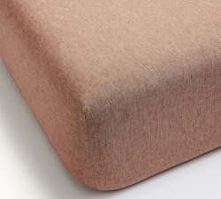 Open Box: Belgian Flax Linen Fitted Sheet, Queen - Brick