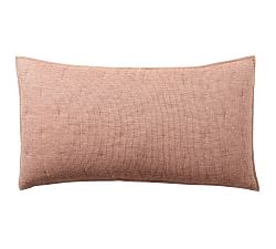 Open Box: European Flax Linen Waffle Quilted Sham, King Set of 2 - Brick