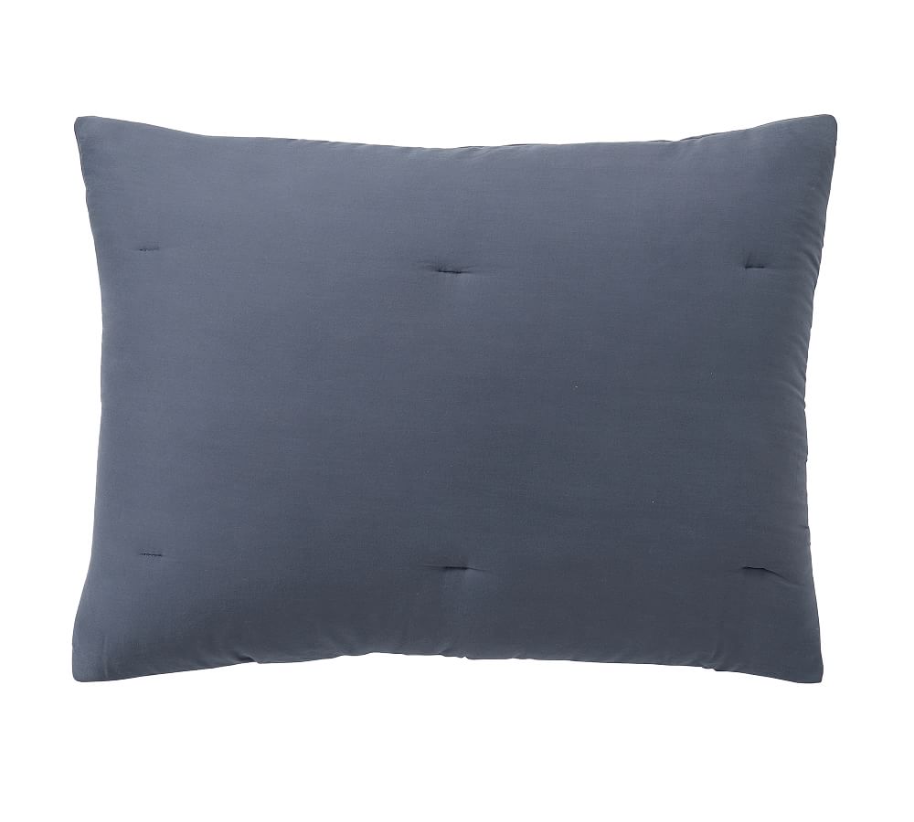 Dream Brushed Cotton Sateen Comforter Sham - Steel Blue, Standard, Set of 2