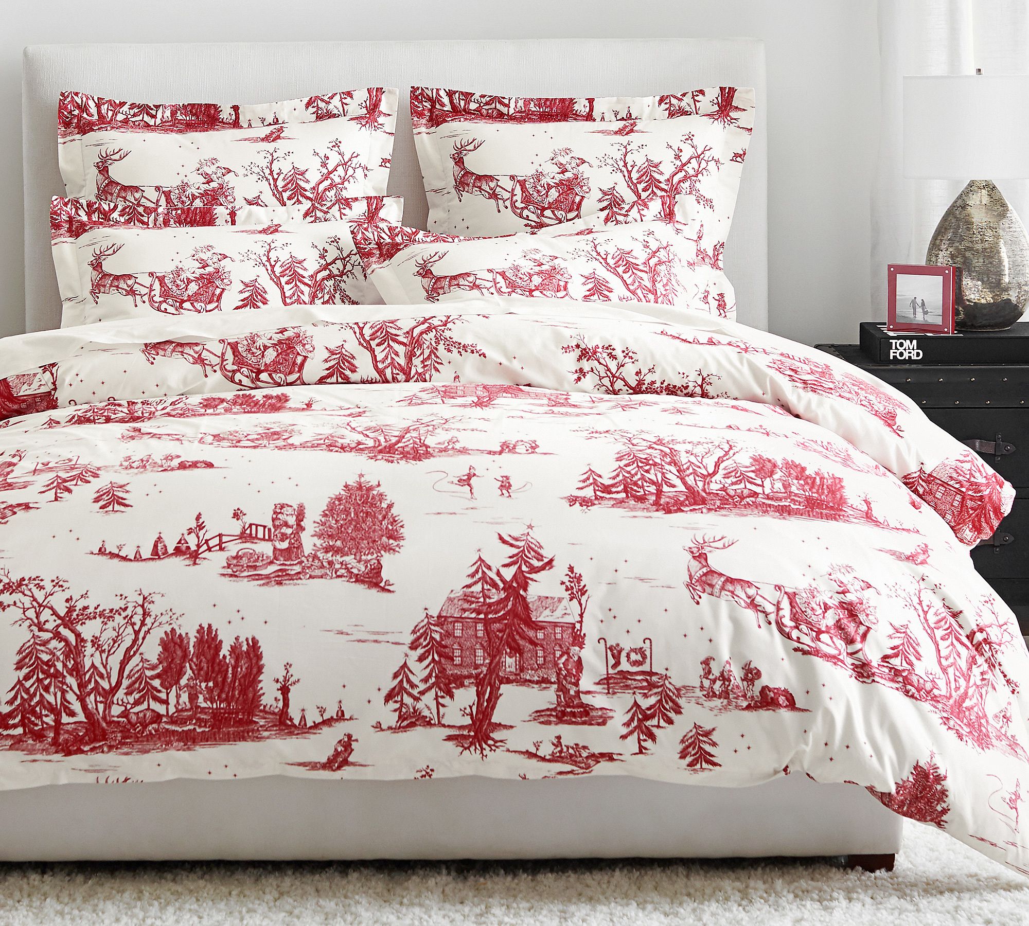 Santa Toile Organic Cotton Duvet Cover