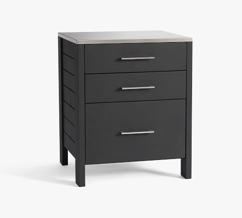 Malibu Metal Outdoor Kitchen 3-Drawer Cabinet