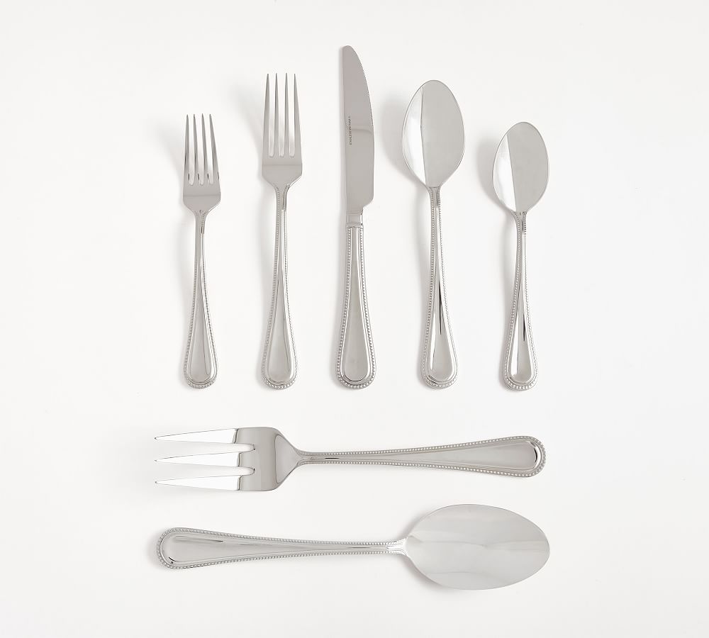 Adele Beaded Flatware Sets - 42-Piece Set