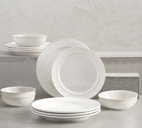 Cambria Stoneware 12-Piece Dinnerware Set, 10 3/4