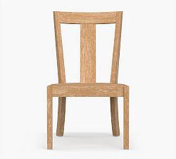 Open Box: Fallbrook Eucalyptus Outdoor Dining Side Chair Frame - Walnut Brown