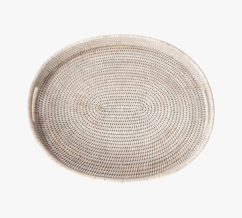 Tava Handwoven Rattan Oval Serving Tray