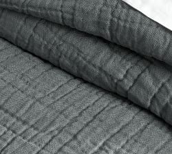 Belgian Flax Linen Handcrafted Basketweave Quilt