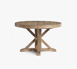 Benchwright Round Pedestal Extendable Dining Table (48"-72")