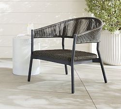 Elmore Metal &amp; Rope Outdoor Stackable Lounge Chair