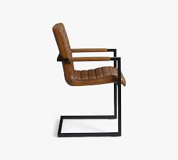 Sabina Leather Desk Chair - Thumbnail 4