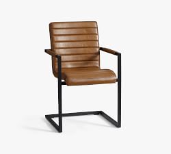 Sabina Leather Desk Chair - Thumbnail 3