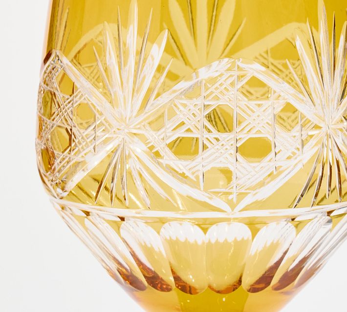 Antique Cut Wine Stem Glasses | Pottery Barn