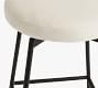 Maison Upholstered Backless Swivel Stool