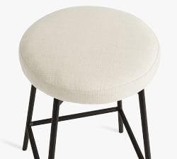 Maison Upholstered Backless Swivel Stool