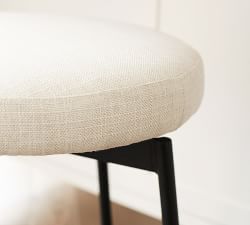 Maison Upholstered Backless Swivel Stool