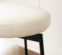 Maison Upholstered Backless Swivel Stool