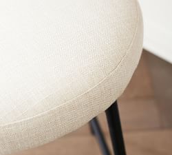 Maison Upholstered Backless Swivel Stool