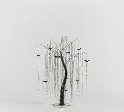 Lit Twinkling Willow Tree