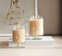 Stamped Glass Pedestal Candle - Mediterranean Citrus