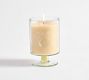 Stamped Glass Pedestal Candle - Mediterranean Citrus