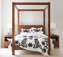 Menlo Reclaimed Teak Canopy Bed