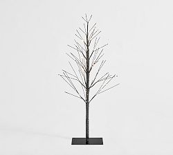 Lit Black Glitter Tree