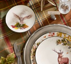 Fantastical Forest Stoneware Appetizer Plates - Mixed Set of 4