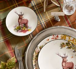 Fantastical Forest Stoneware Appetizer Plates - Mixed Set of 4