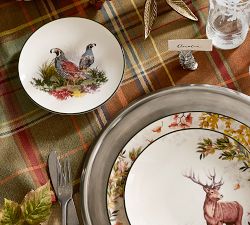 Fantastical Forest Stoneware Appetizer Plates - Mixed Set of 4