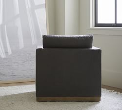 Jake Seadrift Wood Base Swivel Chair