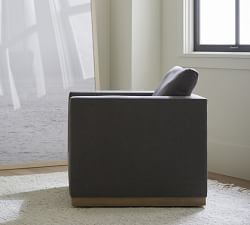 Jake Seadrift Wood Base Swivel Chair