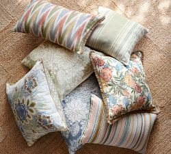 Kravet Reed Striped Lumbar Pillow