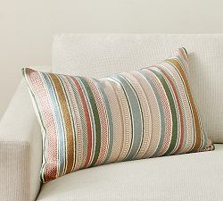 Kravet Reed Stripe Lumbar Pillow