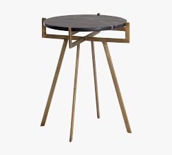 Dell Round Marble Side Table (18")