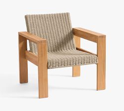 Malibu Teak &amp; Rope Outdoor Lounge Chair