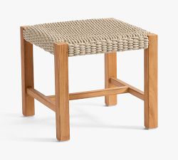 Malibu Teak &amp; Rope Square Outdoor Accent Table (20")
