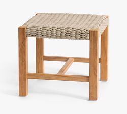 Malibu Teak &amp; Rope Square Outdoor Accent Table (20")